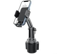 FortunateSweet Car Cup Holder Phone Mount with Long Gooseneck Arm for Stable Driving - Adjustable 360 Rotation Stand for iPhone for samsung - Fits 4-7 Inch Smartphones in Cars Trucks SUVs Black