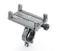 FortunateSweet Motorcycle Phone Holder Aluminium Alloy 360° Rotatable Bike Mount Shockproof Handlebar Clamp for Cycling(Stem silver)