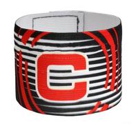 FortunateSweet Soccer Captain Armband Stretchy Nylon Sports Arm Band with Secondary Loop Secure Fit for Youth Junior Football Rugby Hockey Netball Games(Black)