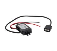 FortunateSweet USB C Adapter DC 12V to 5V 3A Regulator for Car Phone for charger Driving Recorder Cable Voltage Converter Metal(USB)