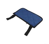 FortunateSweet Wheelchair Chair Side Bag with Reflective Safety Strip - Camping Armrest Storage Pouch for Walkers Outdoor Hiking - Multi Compartment Holder Grey 12.4x7.1inch(Blue)