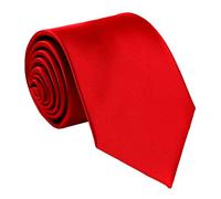 fortunatever Mens Solid Satin Extra Long Ties,Handmade Neckties For Men With Multiple Colors+Gift Box, Red, Extra Long