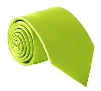 fortunatever Mens Solid Satin Tie For Men,Handmade Neckties With Multiple Colors+Gift Box, Lime Green, One size