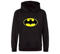 Fortune Batman Salogan Unisex Printed Hooded Sweatshirt Black
