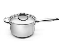 Fortune Candy 4-Quart Saucepan with Lid, Tri-Ply, 18/8 Stainless Steel, Advanced Welding Technology, Dishwasher Safe, Induction Ready, Mirror Finish