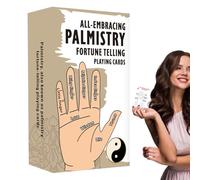 Fortune Cards, Palmistry Deck with All Inclusive Design, Spiritual Poker Game for Beginners Learners, Fun Play Feature, Divination Tool, Guidance Accessory for Party, Home 2.76x4.72x0.79 Inches