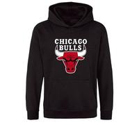 Fortune Chicago Bull Slogan Unisex Printed Hooded Sweatshirt Black