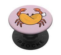 Fortune Cookie Crab Cute Snack Animal Pun Art | Funny Ocean PopSockets Adhesive PopGrip
