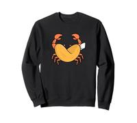 Fortune Cookie Crab Cute Snack Animal Pun Art | Funny Ocean Sweatshirt