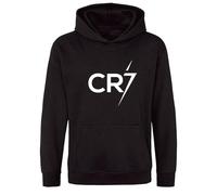 Fortune CR7 Printed Slogan Unisex Printed Hooded Sweatshirt Black