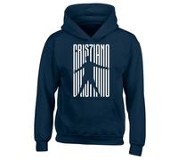 Fortune Cristiano Ronaldo Slogan Unisex Printed Hooded Sweatshirt Navy