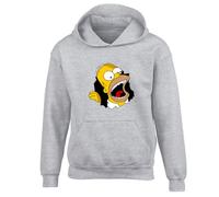 Fortune Funny Simpsons Slogan Unisex Printed Hooded Sweatshirt Grey