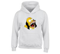 Fortune Funny Simpsons Slogan Unisex Printed Hooded Sweatshirt White