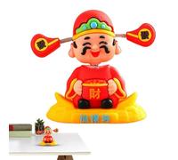 Fortune God Dancing Figurine, Wealth God - Shaking Fortune God Decoration,Creative Car Dashboard Figurine, Festive Doll Decoration for