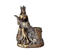 Fortune Goddess Statue - Resin Material Build, Decorative Pen Holder, Home Accent Sculpture, Elegant Desk Ornament | Suitable For Office Study Room Entryway Housewarming Gift Display