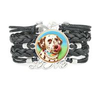 Fortune Novelty Cookies Dalmatian Dog Love Adjustable Leather Braided Brace