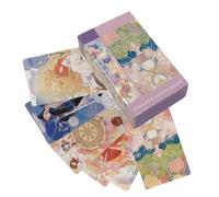 Fortune Oracle Deck, Beginner Tarot Cards, 80-Sheet Social Game Deck with Easy Learning Feature, Illustrated Tarot Cards with Vibrant Designs, Card Game Accessory for Adults and Students