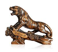 Fortune Ornament Feng Shui Statues Tiger Roaring Mountain River Zodiac Tiger Office Decoration Lucky Feng Shui Decoration Wealth Prosperity Statue Fortune Pendulum(Medium)
