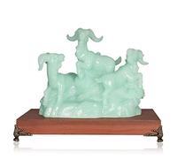 Fortune Ornament Zodiac Sheep Decoration Exquisite Creative Office Desktop Lucky Feng Shui Decoration Home Decoration Attract Wealth and Good Luck Feng Shui Statues Fortune Pendulum