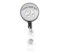 Fortune Paper Teller Choose Your Fate 90s Fun Reel Retractable Id Holder Nurse Hospital Worker Med Surg Nurse Badge Reel