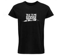 Fortune Talk to Me Goose Salogan Unisex Printed T-Shirt Black