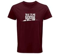 Fortune Talk to Me Goose Salogan Unisex Printed T-Shirt Burgundy