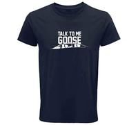 Fortune Talk to Me Goose Salogan Unisex Printed T-Shirt Navy