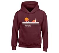 Fortune Tatooine Slogan Unisex Printed Hooded Sweatshirt Burgundy