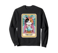 Fortune Teller Calico Cat The Cat Tarot Card Sweatshirt