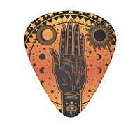 Fortune Teller Hand Palmistry Diagram Plectrums Guitar Picks For Bass Electric Acoustic Guitars (12 Count)