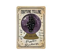 Fortune Telling Fortune Teller Crystal Ball Palmistry Vintage Look Reproduction Metal Sign Vintage Tin Sign 8X12 Inches