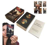 Fortune Telling Tarot Cards - Red Fairy Tarots Fate Divination Cards,Party Playing Fate Divination, English Version Standard Decks