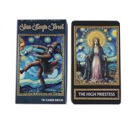 Fortune Telling Tarot Cards, Starry Space Tarot Deck, Divination Tools for Fate Reading, Standard Tarots Deck for Board Games, Ideal for Friends Gatherings