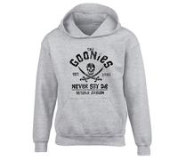 Fortune The Goonies Slogan Unisex Printed Hooded Sweatshirt Grey