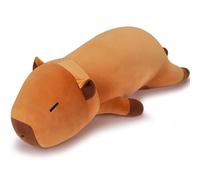 Fortuning's JDS 18.89 inch Capybara Plush Toy Capybara Cuddly Toy Stuffed Animal Plushies Pillow Cuddle Cute Plush Stuffed Capybara Cushion Toys Birthday Present Christmas Soft Gift