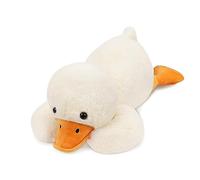Fortuning's JDS® 23.6 inch Duck Plush Toy White Duck Plush Pillow Large Stuffed Duck Hugging Pillow Kawaii Soft Stuffed Animal Cushion Doll Cuddly Toy Birthday Gift for Kids Adults