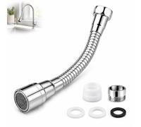 FortWeal Tap Extender, 15cm 1Pc M22 Female Thread 2-Mode Spray Aerator | 15cm M22 female-thread extension with 2 spray modes for compatible kitchen taps; adds reach for rinsing sinks and cookware.