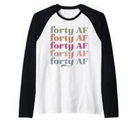 Forty af Men Women Favorite Adjectives Funny Sassy Words Raglan Baseball Tee
