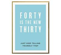 Forty is The New Thirty. Just Keep Telling Yourself That. Funny 40th Birthday Card
