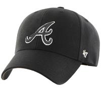 Forty Seven 47 Brand Atlanta Braves Black White MVP Curved Visor Snapback Cap
