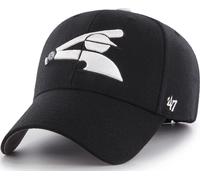 Forty Seven 47 Brand Chicago White Sox Black MVP Curved Visor Velcroback Cap