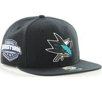Forty Seven 47 Brand San Jose Sharks NHL Sure Shot Captain Snapback Cap Black