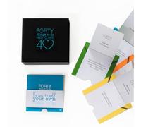 Forty Things to Do When You Are 40 Idea Cards. Forty Cards in a Presentation Gift Box. Thoughtful 40th Birthday Gifts for Men & Women.