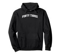 Forty Three 43 Year Old 43rd Birthday College Style Pullover Hoodie