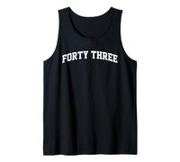 Forty Three 43 Year Old 43rd Birthday College Style Tank Top