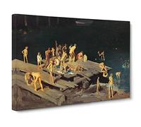 Forty Two Kids By George Bellows Canvas Print | Gallery Wrapped 30mm Frame Wall Art | 24x16 inches | Ready to Hang | Classic Picture | Living Room Bedroom Lounge Office