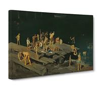 Forty-Two Kids By George Bellows Canvas Print | Gallery Wrapped 30mm Frame Wall Art | 30x20 inches | Ready to Hang | Contemporary Picture | Living Room Bedroom Lounge Office