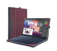 Forubar Laptop Case Cover for Lenovo Yoga Slim 9i Gen 10 14 inch Compatible for Yoga 9 2-in-1 14ILL10 [Do Check Model] Notebook Sleeve Computer Bag PU Accessories Heat Dissipation Hole (red Wine)