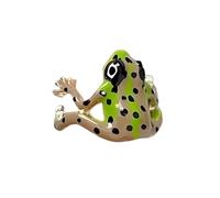 FORUBUS Tree Frog Ring - Cute Creative Frog Open Design Ring Jewelry for Women, Fun Animal Ring in Green or Blue, M, Metal, No Gemstone