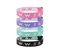 FORUBUS WWJD Bracelets, Inspirational Christian Wristbands for Men and Women, What Would Jesus Do Bracelets Pack/Single, M, Polyester, no gemstone